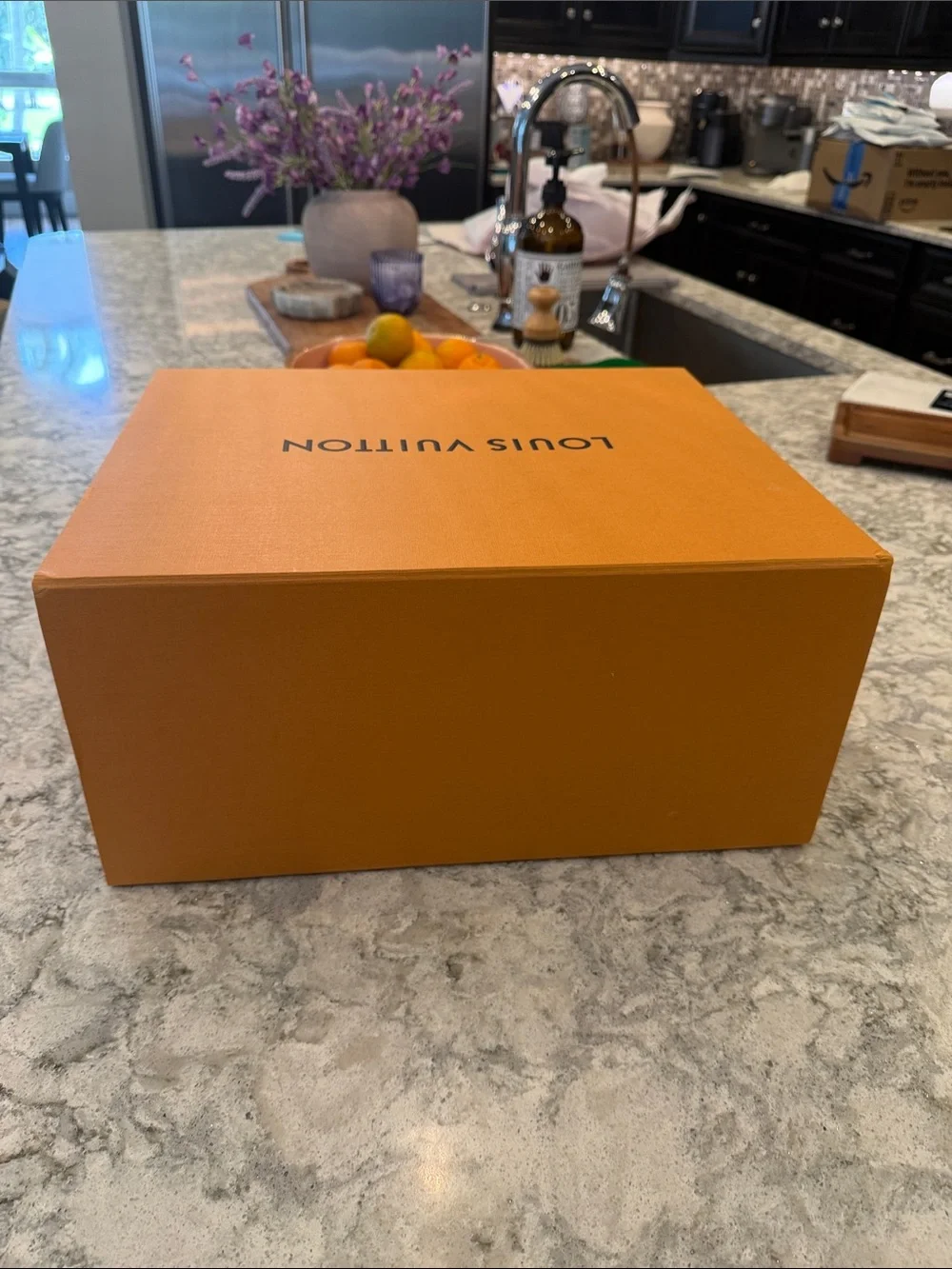 Louis Vuitton Orange Storage Box - Designer Home Organizer